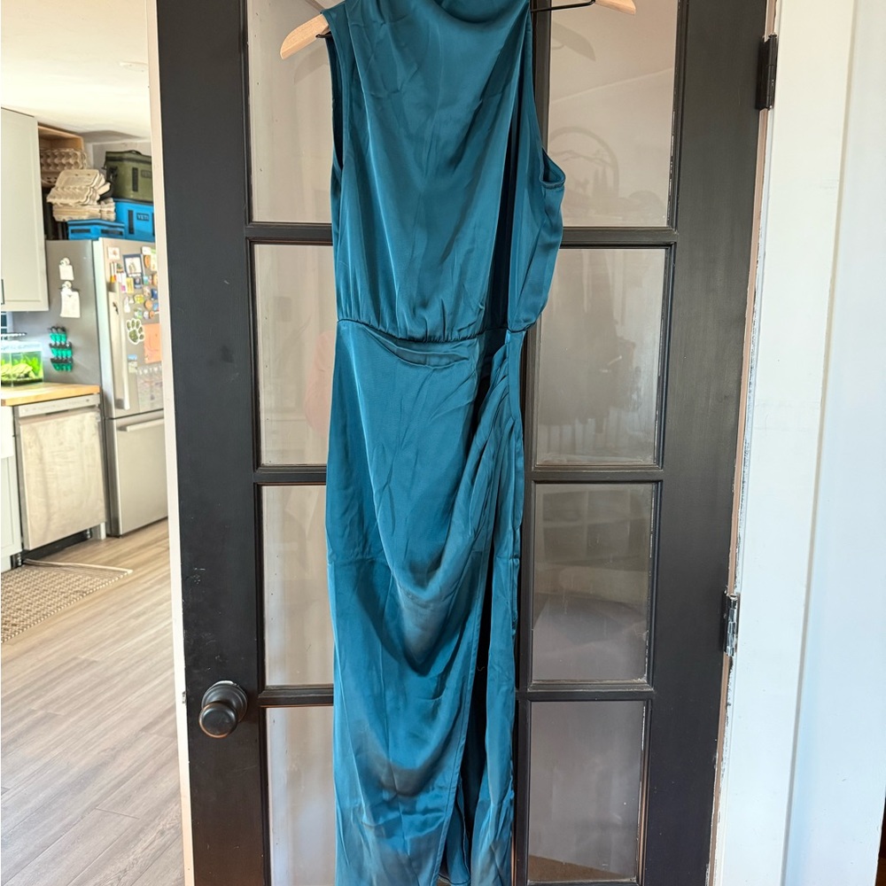 Hello Molly cocktail party midi Teal Dress